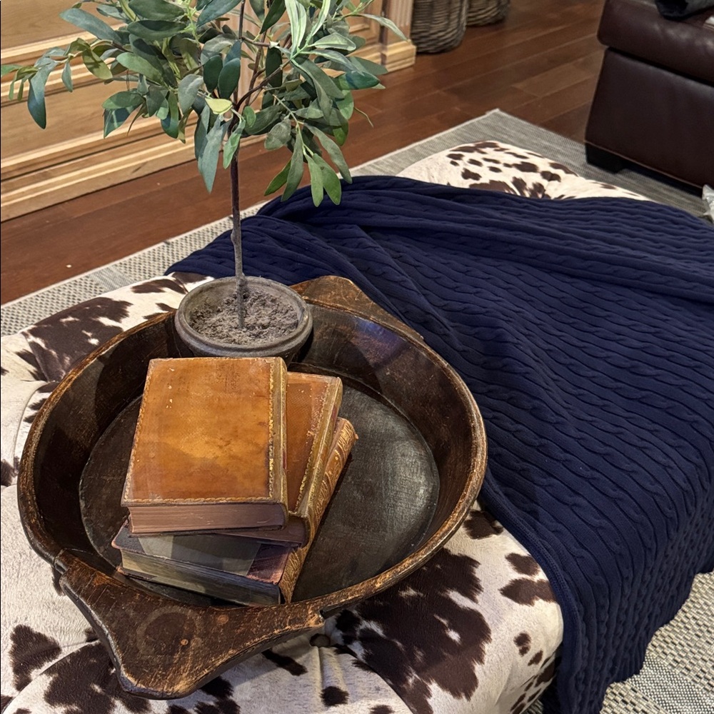 Lauren Ralph Lauren cotton cable throw blanket
